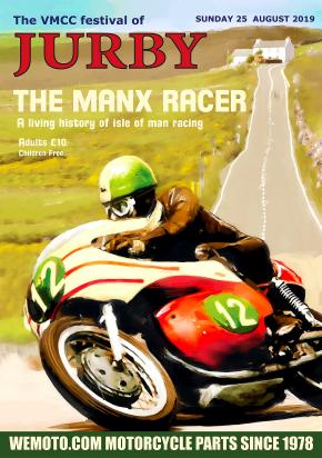 Motorcycle Retro Poster Jurby 2018 Size A2 420 x 594mm Jurby  2019 Show