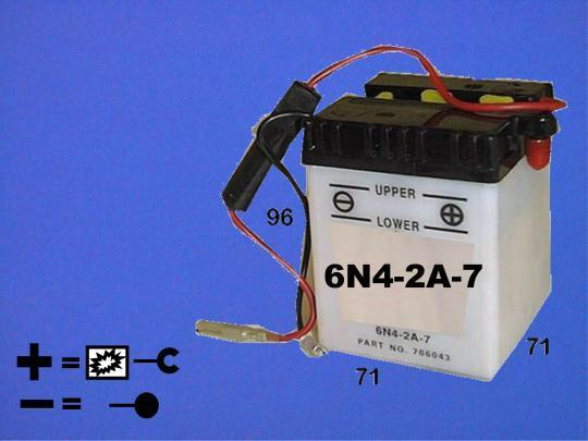 Honda MT 50 SJ/SL 88-93 Battery Pattern
