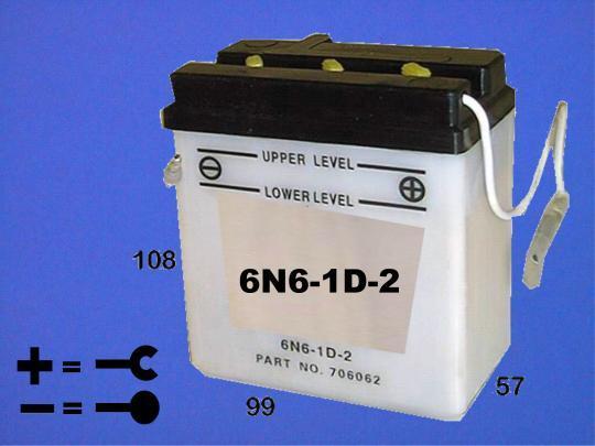 Kawasaki AE 80 A1 81-82 Battery Pattern