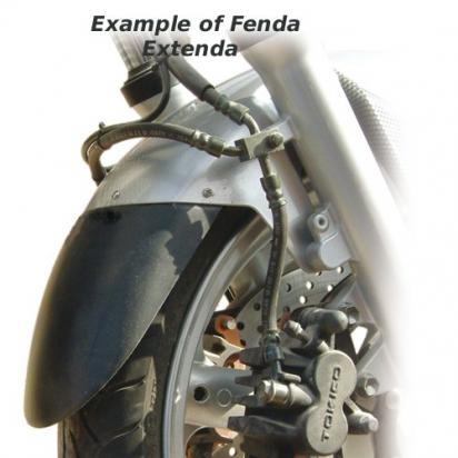Honda XL 125 V3 Varadero 03 Подовжувач переднього крила Fenda Extenda — чорний