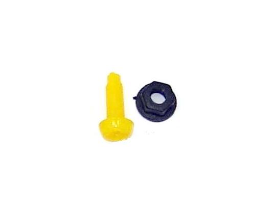 Bolt Number Plate Yellow with Black Nut