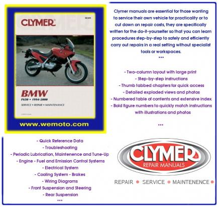 Clymer Manual - BMW F650, 1994-2000