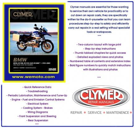 Clymer Manual - BMW R850, R1100, R1150 & R1200C, 1993-2004
