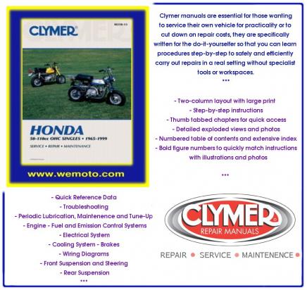 Honda Z 50 R 79-81 Manual Clymer