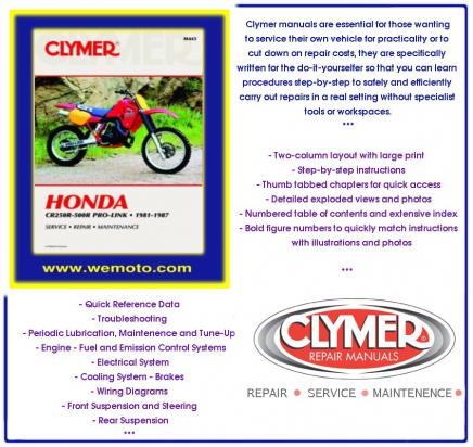 Honda CR 480 RC 82 Manual Clymer