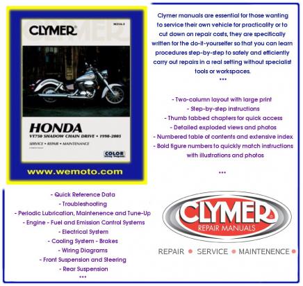 1998 2005 Chain clymer drive honda shadow vt750
