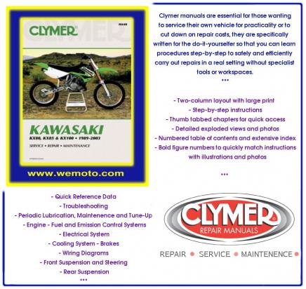 Kawasaki KX 80 R1 91 Manual Clymer