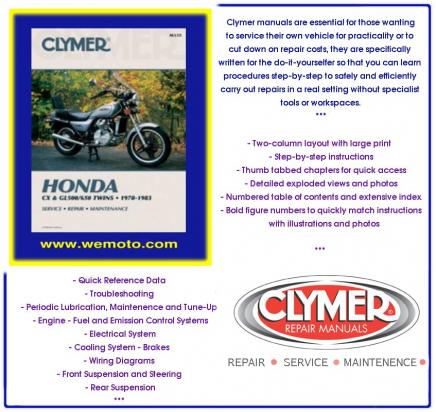 Honda CX 500 CC Custom 82 Manual Clymer