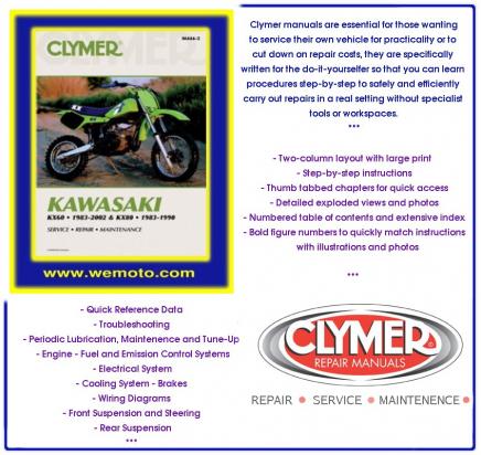 Kawasaki KX 80 E1 83 Manual Clymer