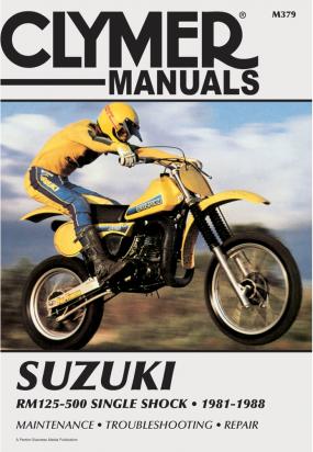 Suzuki RM 125 H (US Market) 87 Керівництво з ремонту Clymer
