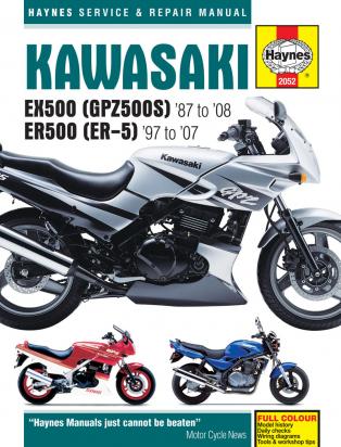 Kawasaki GPZ 500 S (EX 500 D2) (UK Market) 95 Керівництво з ремонту Haynes
