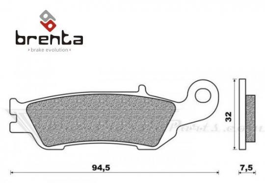 Yamaha YZ 450 FA 11 Передні колодки Brenta Sintered (металізовані) — тип HH