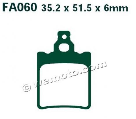 Keeway X-Ray 50 Supermoto 07-09 Pads Rear EBC Standard (GG Type) 