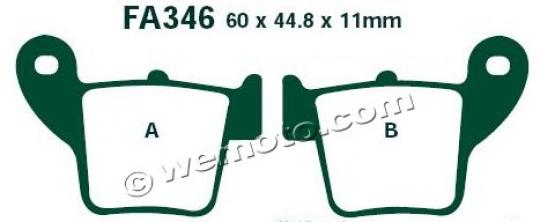 Honda CR 125 R4 04 Задні колодки EBC Sintered (металізовані) — тип GG