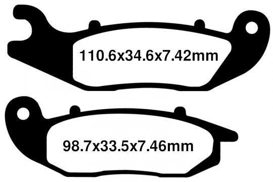 Derbi Terra 125 (Paioli Forks) 11 Brake Pads Front EBC Standard (GG Type)