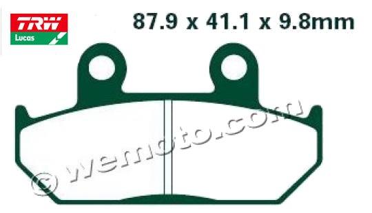 Honda NX 650 K/L/LII Dominator 89-90 Pads Front Lucas TRW Organic Standard (GG Type) 