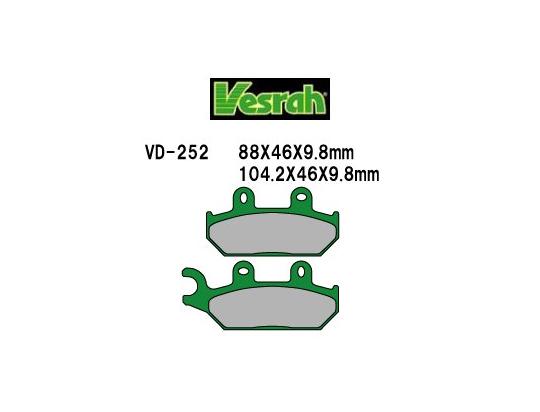 Yamaha XTZ 660 Tenere 3YF 92-93 Pads Front Vesrah Green (GG Type)