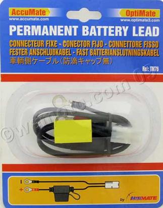 Battery Charger Leads - Optimate Leads Eyeletted with Fuse