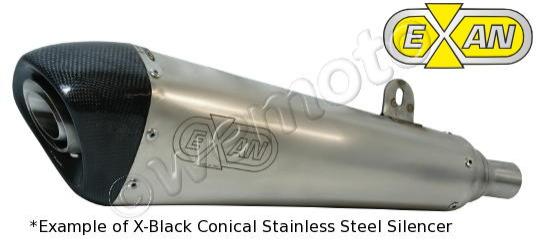Yamaha XTZ 660 Tenere 3YF 92-93 X-Black Conical Silencer - Stainless Steel