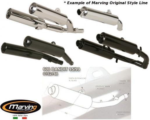 Suzuki GSF 600 SX Bandit 99 Marving Original Style Silencer - Chrome