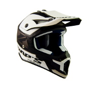 Black and White Swaps Motorcross Helmet