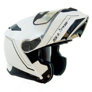 S-Line S550 Flip Up Full Face Helmet - White and Black
