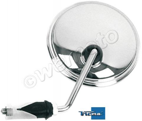 Mirror Bar End Chrome Oval Left side only Classic Style