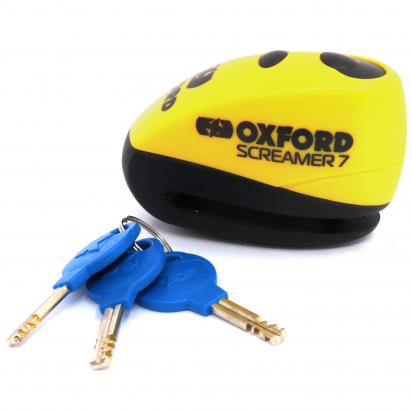 Oxford Lock - Screamer XA7 Alarm Disc Lock -  Yellow/Black