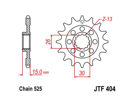 BMW S 1000 XR 17 Sprocket Front Less 2 Teeth - JT (Check Chain Length)