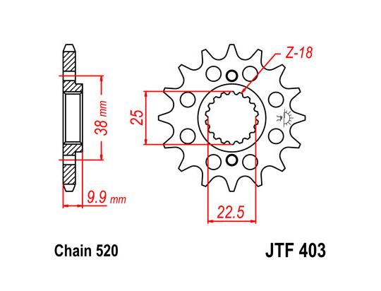 BMW G 450 X 09 Sprocket Front Less 1 Tooth - JT (Check Chain Length)