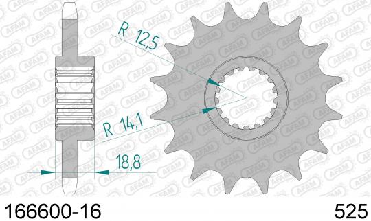 BMW F 700 GS 18 Sprocket Front Less 1 Tooth - Afam (Check Chain Length)
