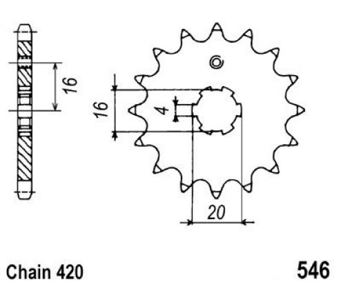 Kawasaki KX 80 J1/J2 86-87 Sprocket Rear - Alloy - Less 2 Teeth