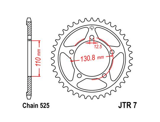 BMW S 1000 RR ABS 11 Sprocket Rear Plus 1 Tooth - JT (Check Chain Length)
