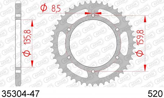 BMW F 650 GS (non ABS) Spoked Rim 06 Sprocket Rear - Afam