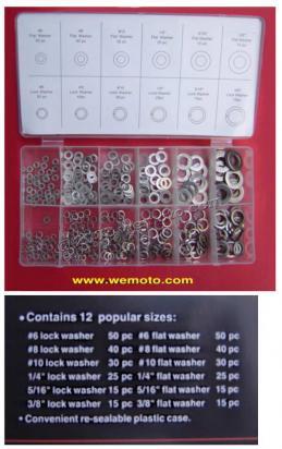Parts Tray - Washer Assortment Kit - Spring and Plain 350pc  Metric/Imperial
