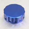 Aluminium Reservoir Cap Round Threaded - Blue, 42mm O.D.