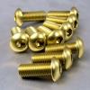 Pro-Bolt Aluminium Domed Head Bolt - M5x0.8mm - Gold - Sold Individulally