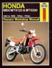 Honda MTX 125 RWE/RWF/RWH/RWL 85-95 Manual Haynes