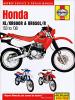 Honda XR 600 RV 97 Manuel Haynes - Attention!  Langue - Anglais