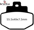 Gilera Runner 200 VXR 4T (Grimeca Caliper) 03 Задні колодки Brenta Sintered (металізовані) — тип HH
