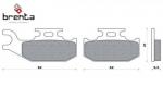 CAN AM Outlander Max (STD 4x4) 07 Brake Pads Front Right Brenta Sintered (HH Type)