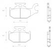 John Deere Buck 500 EX/EXT 05 Колодки переднього лівого супорта  Brenta Sintered (металізовані) — тип HH