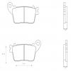Kawasaki ZX 10R (ZX 1000 RGF, RGFA) 16 Задні колодки Brenta Sintered (металізовані) — тип HH