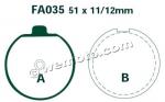Suzuki GS 750 DB 77 Plaquettes de Frein Avant EBC Standard (Type GG)