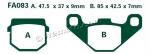 Aprilia RS4 50  (J.Juan Calipers) Ming Xing Forks 11 Задні колодки EBC Sintered (металізовані) — тип HH