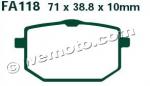 Yamaha XT 600 ZE Tenere 88-90 Plaquettes de Frein Avant EBC Standard (Type GG)