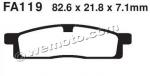 Yamaha T 50 LC (import) 98 Передні колодки EBC Sintered (металізовані) — тип GG