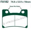 Yamaha FZR 1000 EX UP (3LE) 91-92 Plaquettes de Frein Avant EBC Métal Fritté (Type HH)
