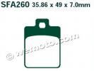 Piaggio Zip 50 (4T) 15 Передні колодки EBC Sintered (металізовані) — тип HH