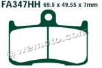 Triumph Daytona 675 (VIN < 363485) 06 Передні колодки EBC Sintered (металізовані) — тип HH
